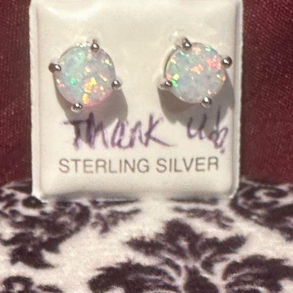 Sterling Silver Teardrop Opal Pendant with amethyst accents stones .  NWOT - Picture 11 of 14